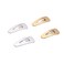 Parcelona French Mini Set of 4 Small Celluloid Acetate Snap Hair Clips No Slip Fashion Durable Styling Women Hair Accessories Girls Snap Hair Barrette, Made in France (Golden-Silver)