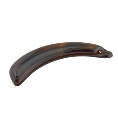 Parcelona French Plain Curve 4 1/4&rdquo; Tortoise Shell Brown Celluloid French Banana Hair Clip Flexible Ponytail Holder Fashion Durable Styling Paris Hair Accessories for Women, Made in France