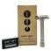The Parker Variant OPEN COMB - ADJUSTABLE Double Edge Safety Razor, Customize your Shave with a Turn of the Dial from Mild to Aggressive - 5 Blades Included (SATIN CHROME)