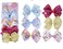 JOJO SIWA 12pcs Hair Bows Clips for Girls (2 Set) - 5 Inches Alligator Clips for Girls Large Bow