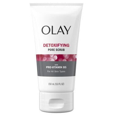 Facial Cleanser by Olay Regenerist, Detoxifying Pore Scrub &amp; Exfoliator, 5 Oz (Pack of 3)