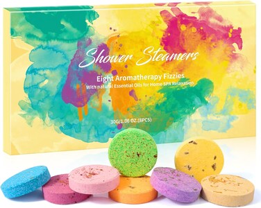 Shower Steamers Aromatherapy, 8 Pack Shower Bombs Gift Set Bath Bombs with Essential Oil Lavender Coconut Shower Tablets for Women Men Home Spa Birthday Gift Stress Relief Relaxation Gift