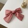 Big Satin Bowknot Hair Clip Barrettes - Cute Silk Hair Accessories for Girls and Women in Pink