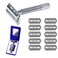 Double Edge Safety Razor for Unisex, 10 Platinum Coated Double Edge Safety Razor Blade Refills Safety Razo, Women Men's Razor with a Delicate Box, Fits All Double Edge Razor holder and Razor Blades