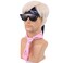 Platinum Blonde Straight Synthetic Men's Wig Set with Black Sunglasses Head Band and Neckerchief for Prince Cosplay Halloween Daily Wear