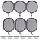 6 Pcs Black Weaving Net Cap Elastic Drawstring Ponytail Hair Net for Making Afro Puff Hair Bun Hair Wig Making Tools for Women (3 Pcs Round 3 Pcs Square)