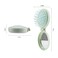 Mini Brush with Mirror - Green Travel Folding Hair Brush for Purse, Wet Brush for Women