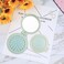Mini Brush with Mirror - Green Travel Folding Hair Brush for Purse, Wet Brush for Women