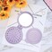 Compact Travel Hair Brush Set - Mini Folding Brush with Mirror, Wet Brush for Purse, Purple