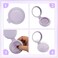 Compact Travel Hair Brush Set - Mini Folding Brush with Mirror, Wet Brush for Purse, Purple