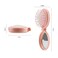 Small Folding Hair Brush with Mirror for Travel, Purse and Pocket - Mini Wet Brush, Pink