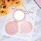 Small Folding Hair Brush with Mirror for Travel, Purse and Pocket - Mini Wet Brush, Pink