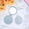 Mini Blue Folding Hair Brush with Mirror for Travel and Purse