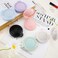 Mini Blue Folding Hair Brush with Mirror for Travel and Purse