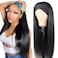 ISEE 10A Headband Wig Straight Human Hair Wigs for Black Women 180% Density Brazilian Virgin Hair Machine Made Headband Wig Non Lace Front Human Hair Wigs 22 inch