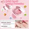AZUREBEAUTY Nail Repair Kit for Broken Cracked Split Weak Nails, Emergency Easy Quick Fix Crystal Jelly Pink Transparent Dip Powder 28g /1 Oz Quick-Drying Repair Glue 10ml with Nail File &amp; Nail Buffer