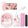 AZUREBEAUTY Nail Repair Kit for Broken Cracked Split Weak Nails, Emergency Easy Quick Fix Crystal Jelly Pink Transparent Dip Powder 28g /1 Oz Quick-Drying Repair Glue 10ml with Nail File &amp; Nail Buffer