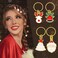 78pcs Hair Jewelry Dreadlock Accessories For Women Braids,Men Beard, Christmas Hair Ornaments Santa,Deer Elk Gloves Bell,Hair Clips Cuffs Wraps Beads Decorations