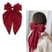 Red Bowknot Hair Bows Clips for Women Girls Satin Bow Hair Barrettes for Women Hair Bow Ribbon Barrette Clip for Bows Hair Ribbons Clips for Girls Women Bowknot Accessories