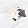 Rose Flower Hair Side Combs and Barrettes for Thick or Fine Hair - Artificial Roses Clip Accessories for Women and Girls
