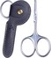 PROFESSIONAL Nose Hair Small Scissors with Leather Case (Black)