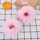 Lusofie 2Pcs Pink Pompom Hair Tie Furry Faux Rabbit Fur Fuzzy Scrunchies Pink Fuzzy Hair Ties Baby Hair Ties Ponytail Holders Pom Hair Accessories for Girl Women