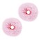 Lusofie 2Pcs Pink Pompom Hair Tie Furry Faux Rabbit Fur Fuzzy Scrunchies Pink Fuzzy Hair Ties Baby Hair Ties Ponytail Holders Pom Hair Accessories for Girl Women