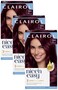 Clairol Nice'n Easy Permanent Hair Dye, 3BG Deep Burgundy Hair Color, Pack of 3