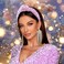 Sequin Knotted Headbands - Sparkly Pink Glitter Velvet Hair Accessories for Girls, Kids 2Pcs