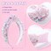 Sequin Knotted Headbands - Sparkly Pink Glitter Velvet Hair Accessories for Girls, Kids 2Pcs