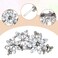 Mabor 4Pcs Rhinestone Bridal Hair Clip Decorative Crystal Faux Flower Hair Pins Sparkly Silver Headpiece Accessories for Wedding Party Prom Bling Barrette for Women Girls Bridesmaid Bride