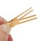 Qearl 100 PCS 1.77" Double Prong Curl Clips Gold Curl Pins Duckbill Section Clips Metal Alligator Clips for Hair Extensions Styling(4.5cm)