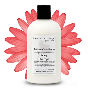 Hair Conditioner - Nag Champa Scent - Hand Crafted 12 fl oz / 354 ml Natural Artisan Hair Care, Sulfate &amp; Paraben Free, Nourish, Moisturize, &amp; Protect. Made in the USA.