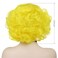 GNIMEGIL Cosplay Yellow Wig Short Curly Hair Layered Big Wavy Synthetic Wigs for Women Costume Carnival Party Halloween Wig with Wig Cap