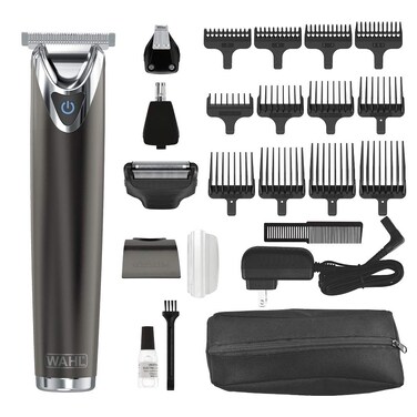 Wahl Stainless Steel Lithium Ion 2.0+ Slate Beard Trimmer for Men - Electric Shaver, Nose Ear Trimmer, Rechargeable All in One Men's Grooming Kit (Pack of 6)