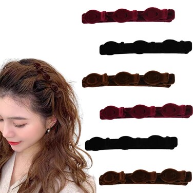 Braided Hair Clips for Women Girls Black Hair Clip for Girls Nonslip Hair Accessories for Women Red Brown Duck Billed Hair Clips for Girls 6PCS Braided Hair Barrettes for Thick Thin Hair