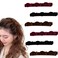 Braided Hair Clips for Women Girls Black Hair Clip for Girls Nonslip Hair Accessories for Women Red Brown Duck Billed Hair Clips for Girls 6PCS Braided Hair Barrettes for Thick Thin Hair