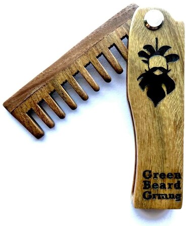 Redesigned Tree-mendous Sandalwood Wide Tooth Folding Comb - Durable Pocket Combs that Plant Trees by Green Beard Grmng