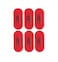 TRU BARBER Hair Grippers for Men and Women 6pcs Bundle - Salon and Barber, Hair Clips for Styling, Sectioning, Cutting and Coloring, Nonslip Grips, Hair holder (Red)