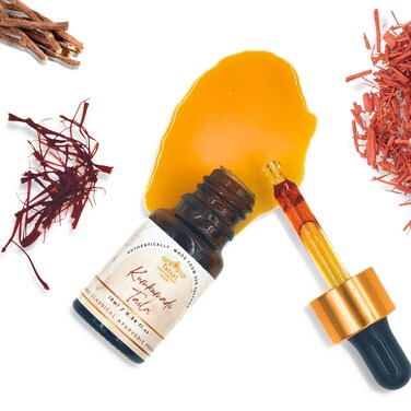 TATSAT Kumkumadi oil For spotless, glowing, and wrinkle-free skin, enriched with organic saffron for brightening and radiance. an authentic Ayurvedic anti-aging and moisturizing taila taila paka-10ml