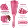 hair Brush Set for Afro America/African Hair, Textured 3a to 4c -Detangler Brush,9 row hair brush,Wide Tooth Comb,Rat Tail Comb (Pink)