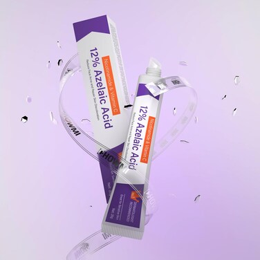 Azelaic Acid 12% Serum for Acne &amp; Redness Relief - Niacinamide Facial Serum to Reduce Pimples, Blackheads, Scars &amp; Oily Skin - Brightening Azelaic Acid Cream for Clear, Balanced Skin (1PCS)