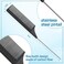 2 Pack Carbon Fiber Rat Tail Combs - Carbon Fiber, Stainless Steel Pintail, Heat Resistant, Hair Comb Set for Braiding, Parting, and Styling, 9 Inches Long - Black