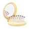 Travel Hair Brush with Small Mirror, Compact Mirror with Mini Brush Kit, Folding Purse Hairbrush for Girls, Mini Hair Brush and Mirror Combo, Stocking Stuffers 2024, Baby Yellow