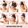 Velvet Heatless Curling Scrunchie, No Heat Curls for Long Hair, Soft Sleep-in Hair Roller (Black, 1 Count)