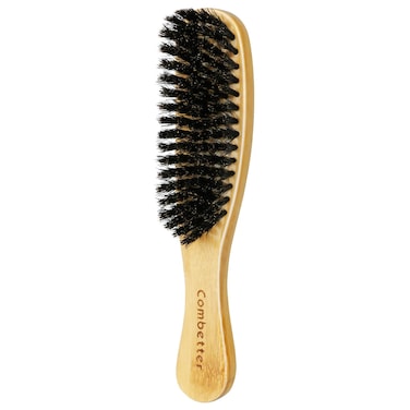 Boar Bristle Slick Back Hair Brush for Create a Sleek Frizz Free Hairstyle, Smoothing &amp; Sleek Ponytail Bun Hairbrush with Wide 7 rows of bristle bristles for Sectioning &amp; Parting for Women