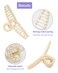 6 PACK Large White Pearl Hair Claws, Strong Hold Non-Slip Jaw Barrettes for Thick Hair, Wedding Styling Gift Accessories for Women and Girls