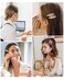 DF DUALFERV Hair Clip (No Crease), 18 Pcs Checkerboard No Bend Hair Clips, Acrylic Resin Styling Makeup Creaseless Hair Clips, Flat Hair Clips for Women Girls