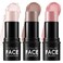 FOCALLURE 3 Pcs Cream Contour Sticks,Shades with Highlighter &amp; Bronzer &amp; Blush,Non-greasy Long-wear Face Contouring Pen,Easy to Sculpt the Face and Create a Lightweight Finishing Makeup,FAIR-LIGHT