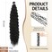 HUA Human Braiding Hair for Boho Braids, 20 Inch Deep Wave Bulk Human Hair Mix Synthetic for Braiding Long Curly Braiding Hair Bulk for Boho Braids 1 Bundle 100g Boho Hair for Braiding Crochet Hair